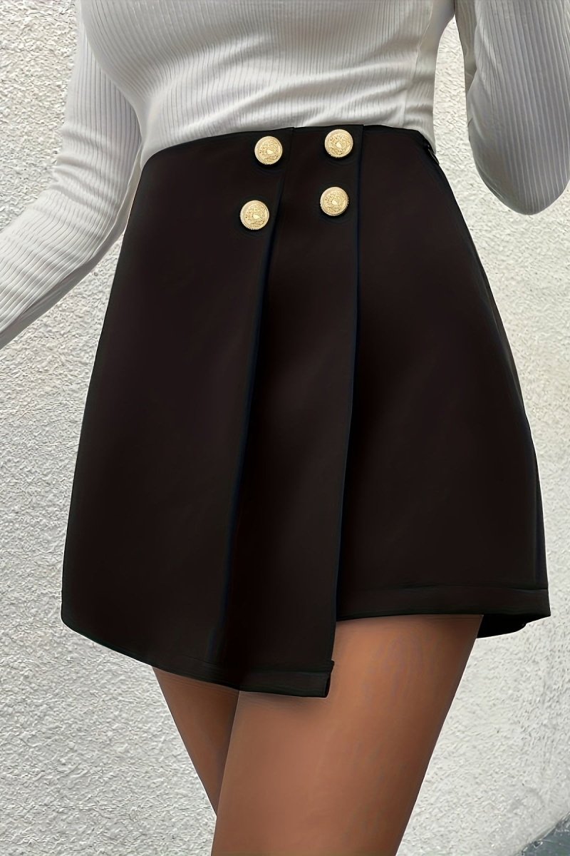 BRYALINA – Double Button Zipper Casual Skort