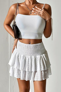 Cinda – Minimalist Flounce Skirt with Lightweight Texture