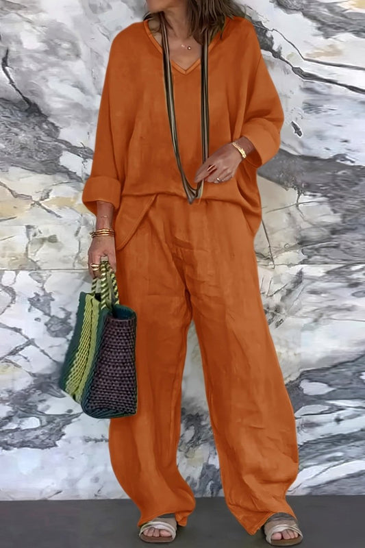 RYLAN – Women’s Linen Summer Casual Loose Pants Suit