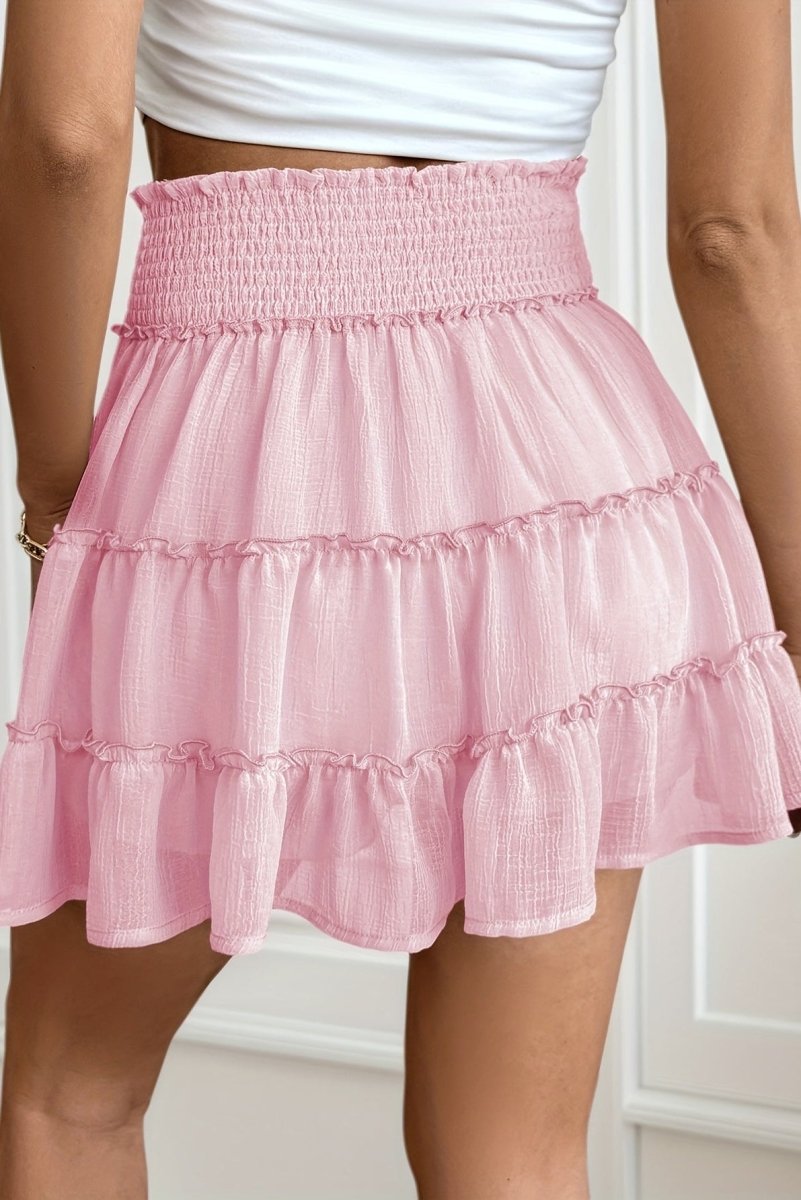 Fleur – Modern Bohemian Skort with Breathable Tiered Charm