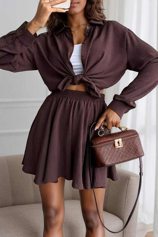 Victoria – Polished Long Sleeve Skirt Ensemble