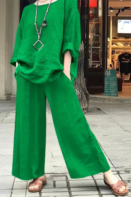 ALYSSA – Women’s Spring Linen Casual Suit Set