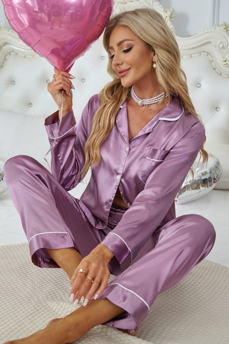 Vanessa – Soft Satin Pocket Pajama Duo