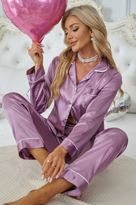 Vanessa – Soft Satin Pocket Pajama Duo