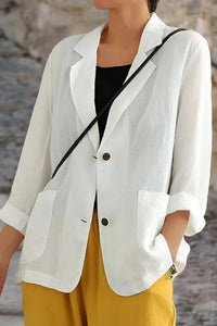 Fable – Elegant Lightweight Linen Blazer with Casual Poise