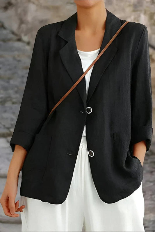 Fable – Elegant Lightweight Linen Blazer with Casual Poise